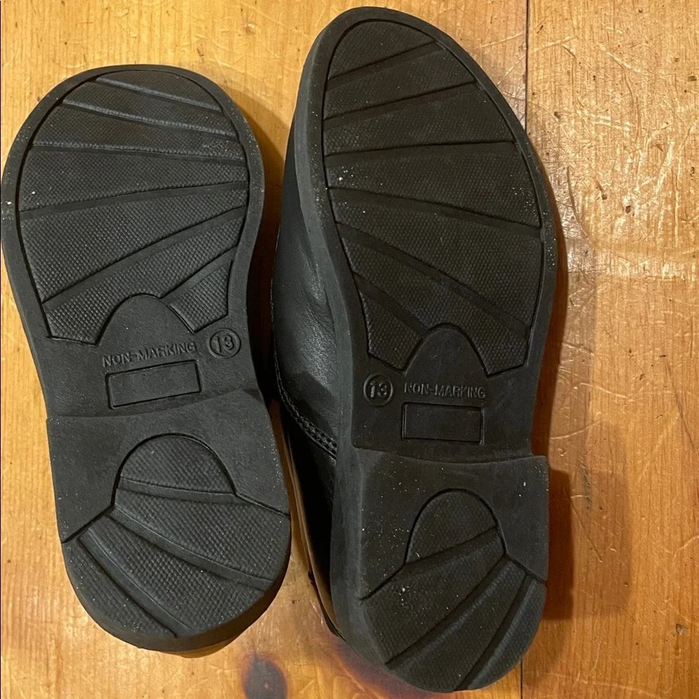 Cherokee Black Loafers Slip on NWOT Dress Shoe Soft Touch Toddler Size 13